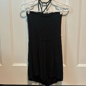 Black romper with tie